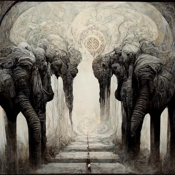 A PATHEWAY TO ENLIGHTENMENT Stock Illustration