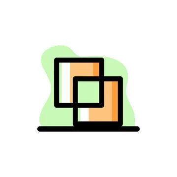 Pathfinder Exclude Conceptual Icon Vector Illustration Design Stock Illustration