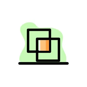 Pathfinder Intersect Icon Conceptual Vector Illustration Design Stock Illustration