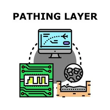 Pathing layer digital data computer technology concept Stock Illustration