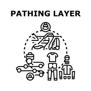 Pathing layer for planning activities and processes Illustrazione stock