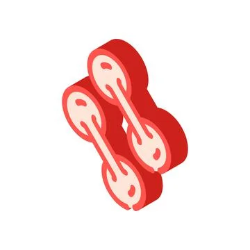 Pathogen bacteria isometric icon vector isolated illustration Stockillustratie