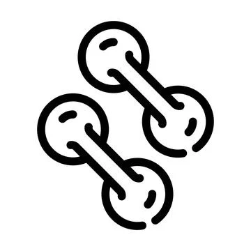 Pathogen bacteria line icon vector isolated illustration Stockillustratie