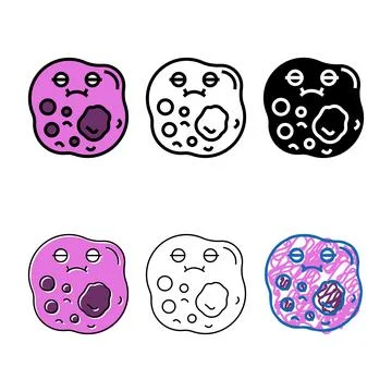 Pathogen bacteria types virus color icon vector Stock Illustration