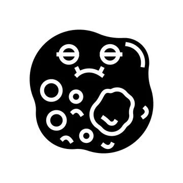 Pathogen bacteria virus glyph icon vector illustration Stock Illustration