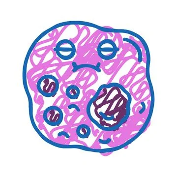Pathogen bacteria virus icon doodle illustration Stock Illustration