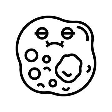 Pathogen bacteria virus line icon vector illustration Stock Illustration