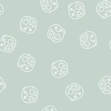 Pathogen bacteria virus line seamless pattern Illustrazione stock