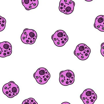 Pathogen bacteria virus vector seamless pattern Stock Illustration