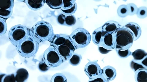 Pathogen, bacterium or infectious virus under microscope. Video stock 313735319