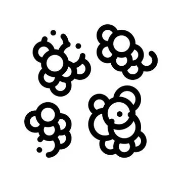 Pathogen Bacterium Vector Sign Thin Line Icon Stock Illustration