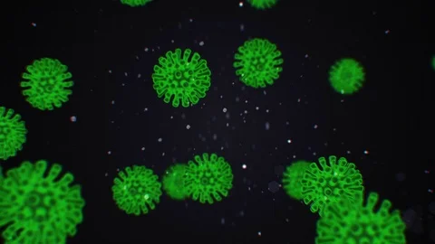 Pathogen of coronavirus 2019-nCov inside infected organism under microscope as 動画素材 125689020