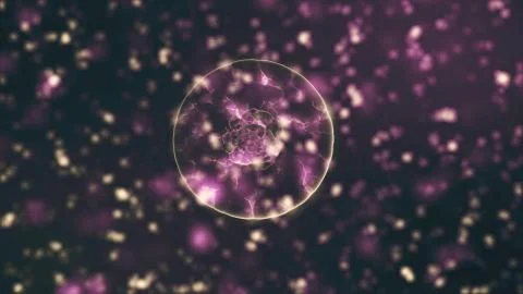 Pathogen of coronavirus 2019-nCov inside infected organism illustrated as brown Stock Illustration
