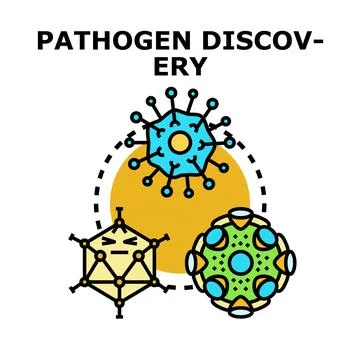 Pathogen discovery research finding various microbes Stock Illustration