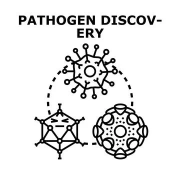 Pathogen discovery research finding various microbes Stock Illustration