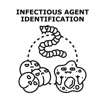Pathogen microorganism identifying for infectious disease diagnostics Stock Illustration