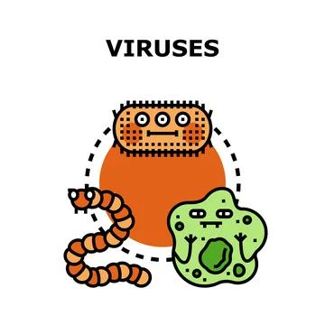 Pathogen microorganisms causing disease and infection concept Stock Illustration