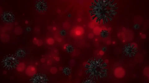 Pathogen outbreak of bacteria and virus, disease causing microorganisms like the Stock-Footage 141507288