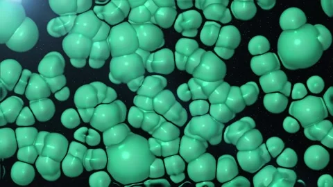 Pathogen outbreak of bacterium and virus, disease causing microorganisms - 3D Stock Footage 122875479