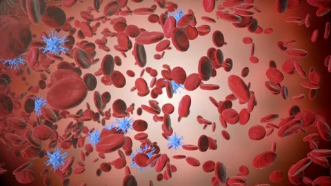 Pathogen outbreak of bacterium and virus, disease causing microorganisms like Stock Footage 124531165