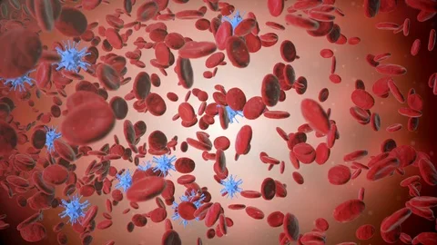 Pathogen outbreak of bacterium and virus, disease causing microorganisms like Vídeo Stock 124779701