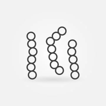 Pathogen outline icon. Vector bacteria linear symbol Illustrazione stock