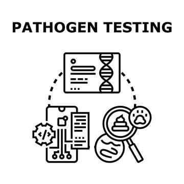 Pathogen testing for animal health diagnostics using digital technology Stock Illustration