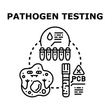 Pathogen testing for disease diagnosis and medical research Stock Illustration