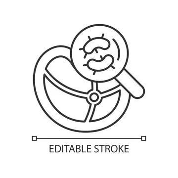 Pathogen testing linear icon Stock Illustration