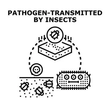 Pathogen transmitting insects concept vector illustration Stock Illustration