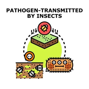 Pathogen transmitting insects concept vector illustration Stock Illustration