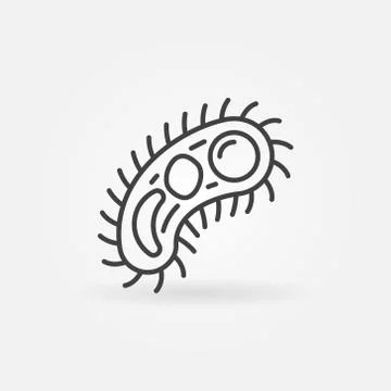 Pathogen vector concept icon in thin line style Stock Illustration