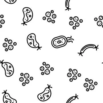 Pathogen Vector Seamless Pattern Stockillustratie