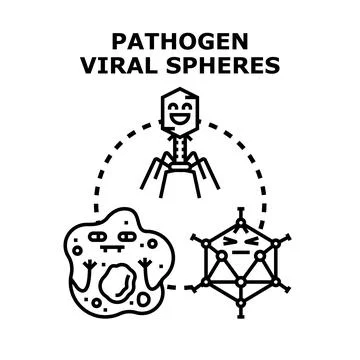 Pathogen viral spheres vector concept illustration Stock Illustration