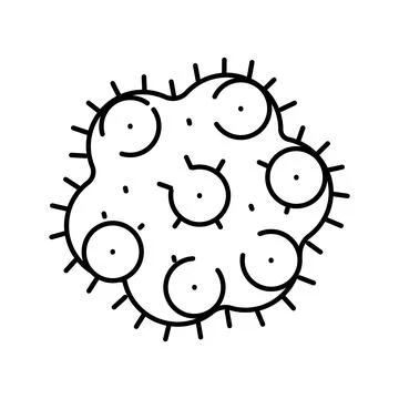 Pathogen virus causing disease and infection icon Stock Illustration