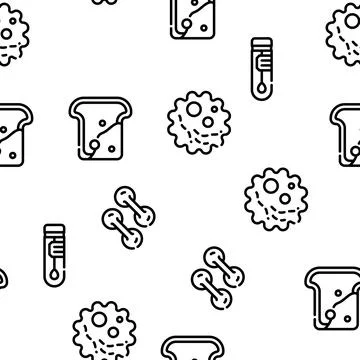 Pathogen Virus Disease Vector Seamless Pattern イラスト素材