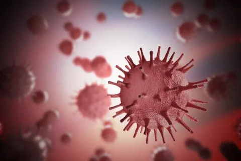 Pathogenic viruses causing infection. 3D rendered illustration. Stock-Fotos