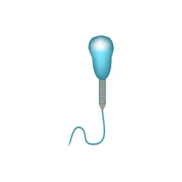 Pathological forms of sperm in the ejaculate. Male infertility Oligospermia Stock Illustration