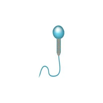 Pathological forms of sperm in the ejaculate. Male infertility Oligospermia Stock Illustration
