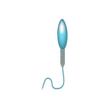 Pathological forms of sperm in the ejaculate. Male infertility Oligospermia Stock Illustration