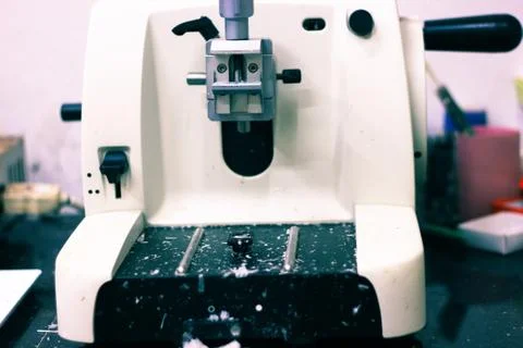 A pathological tissue grossing section thin slice making microtome for hitopa Stock Photos