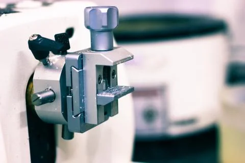 A pathological tissue grossing section thin slice making microtome for hitopa Stock Photos