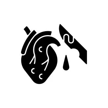 Pathological waste black glyph icon Stock Illustration