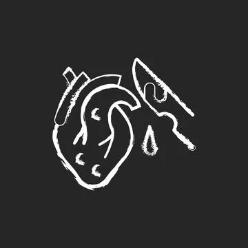 Pathological waste chalk white icon on black background Stock Illustration