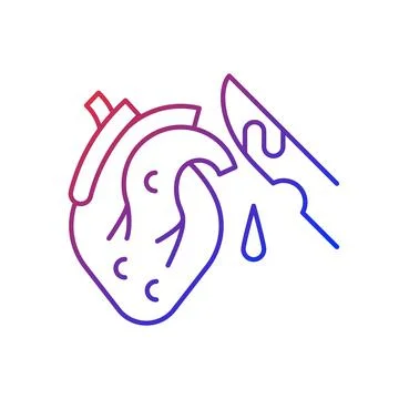 Pathological waste gradient linear vector icon Stock Illustration