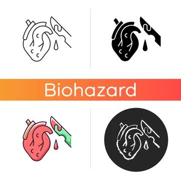 Pathological waste icon Stock Illustration