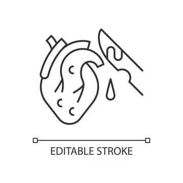 Pathological waste linear icon Stock Illustration
