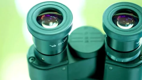 A pathologist is studying diseased tissue under a microscope. 2k 60fps Stock Footage 336583227