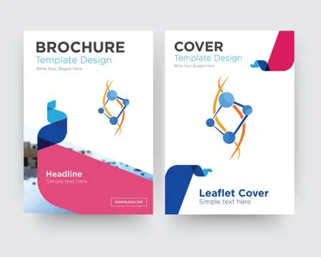 Pathology brochure flyer design template 무료 스톡 일러스트