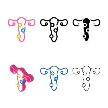 Pathology of cervix color icon vector clean Stock Illustration